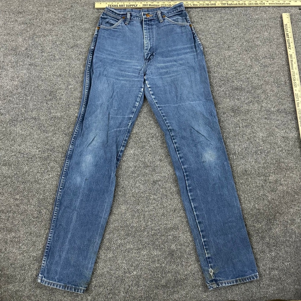 Wrangler Jeans Womens Size 9 Blue Cotton High Waisted Straight USA 12MWZG 90s